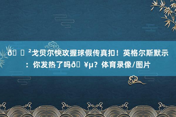 😲戈贝尔快攻握球假传真扣！英格尔斯默示：你发热了吗🥵？体育录像/图片