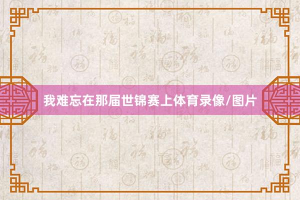 我难忘在那届世锦赛上体育录像/图片