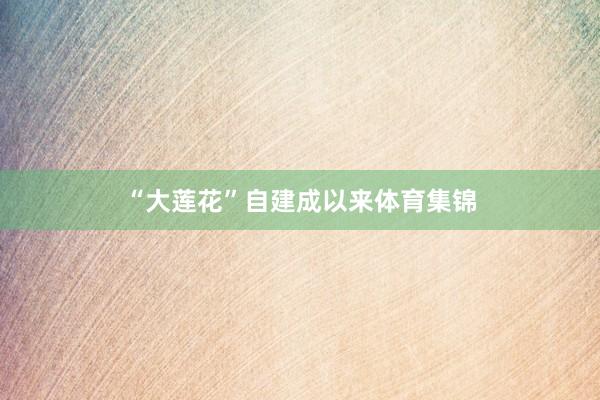 “大莲花”自建成以来体育集锦
