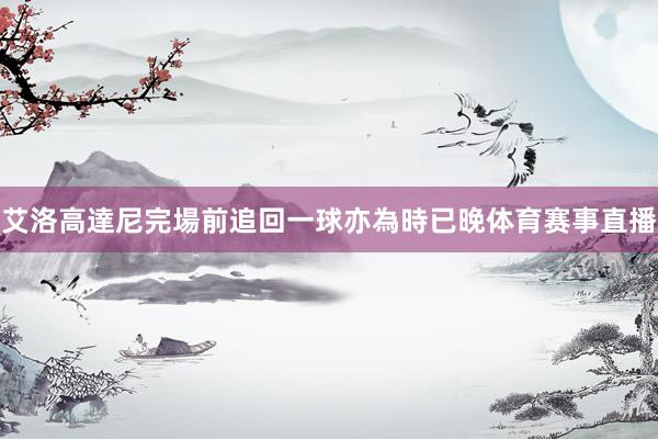艾洛高達尼完場前追回一球亦為時已晚体育赛事直播