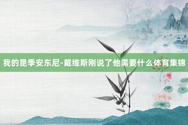我的昆季安东尼-戴维斯刚说了他需要什么体育集锦