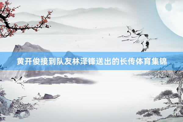 黄开俊接到队友林泽锋送出的长传体育集锦