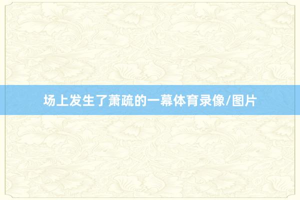 场上发生了萧疏的一幕体育录像/图片