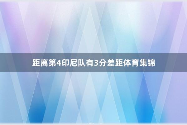 距离第4印尼队有3分差距体育集锦