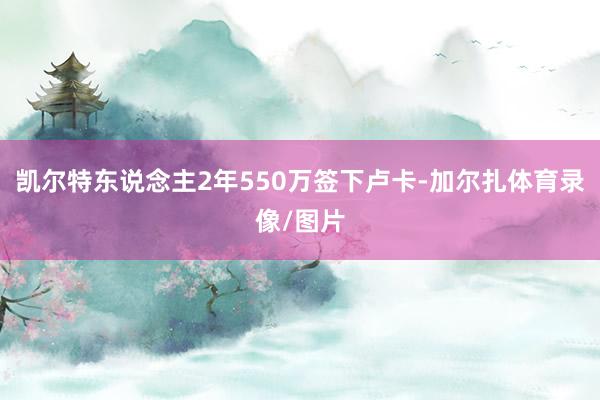 凯尔特东说念主2年550万签下卢卡-加尔扎体育录像/图片