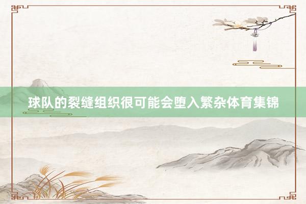 球队的裂缝组织很可能会堕入繁杂体育集锦
