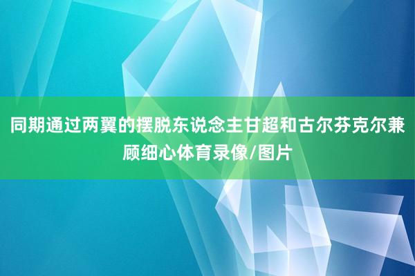同期通过两翼的摆脱东说念主甘超和古尔芬克尔兼顾细心体育录像/图片