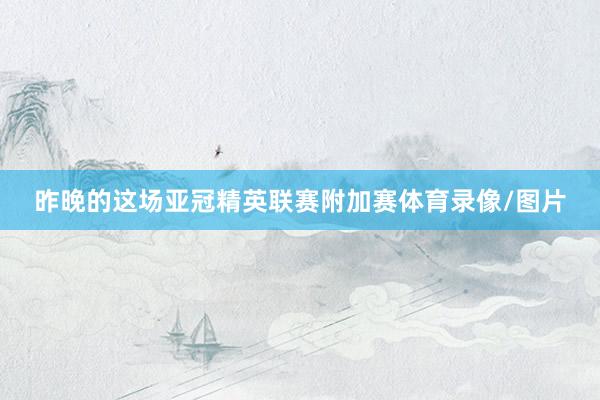 昨晚的这场亚冠精英联赛附加赛体育录像/图片