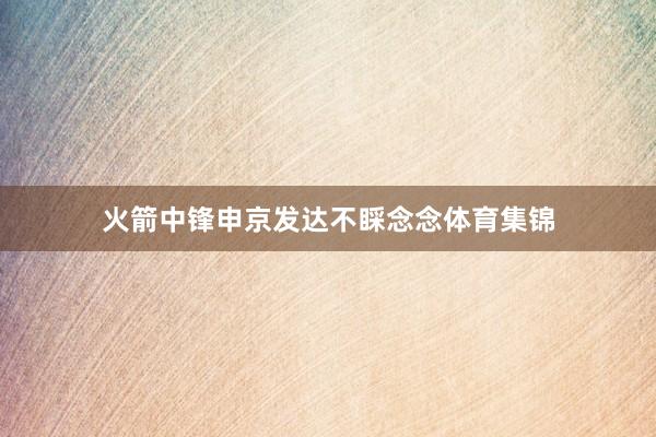 火箭中锋申京发达不睬念念体育集锦
