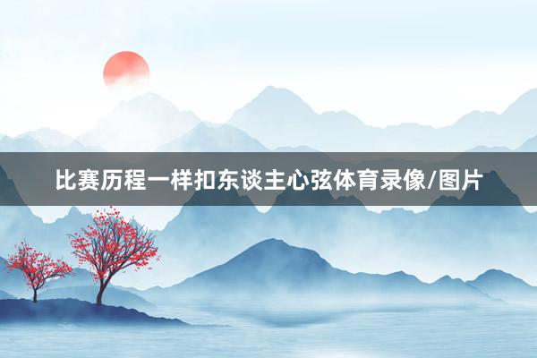 比赛历程一样扣东谈主心弦体育录像/图片