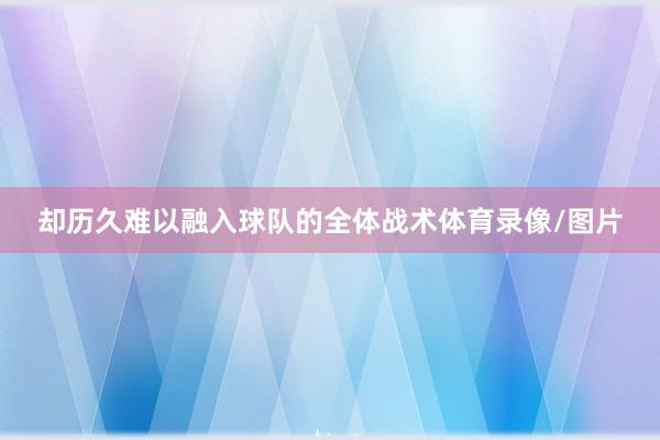 却历久难以融入球队的全体战术体育录像/图片