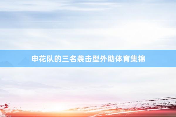 申花队的三名袭击型外助体育集锦